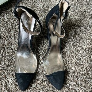 Black Peep Toe Heels RUNS SMALL